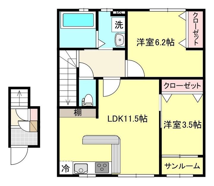 ヒルズソレイユの間取り