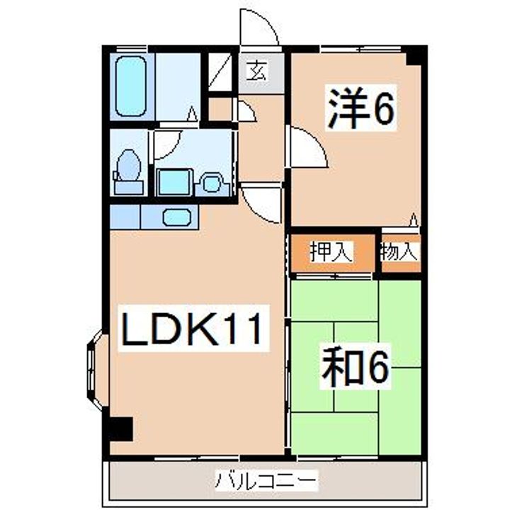 福島県郡山市小原田4(マンション)の賃貸物件の間取り