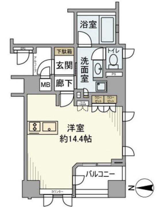 京都府京都市中京区金吹町(マンション)の賃貸物件の間取り
