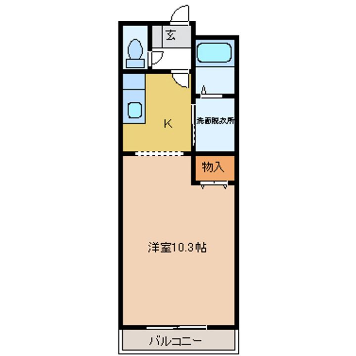 静岡県浜松市中央区佐鳴台1(マンション)の賃貸物件の間取り