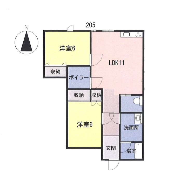 プレデンシア天童の間取り