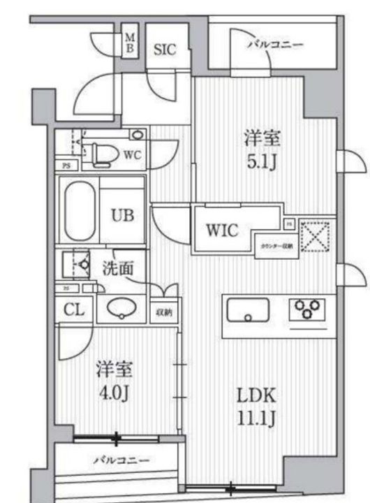 東京都中央区日本橋堀留町1(マンション)の賃貸物件の間取り