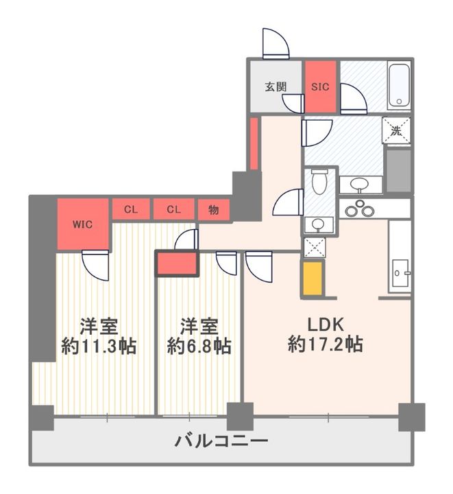 コスモポリス品川の間取り