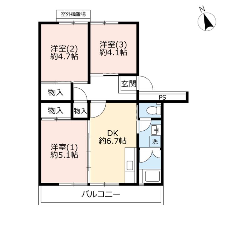 UR虹ヶ丘の間取り