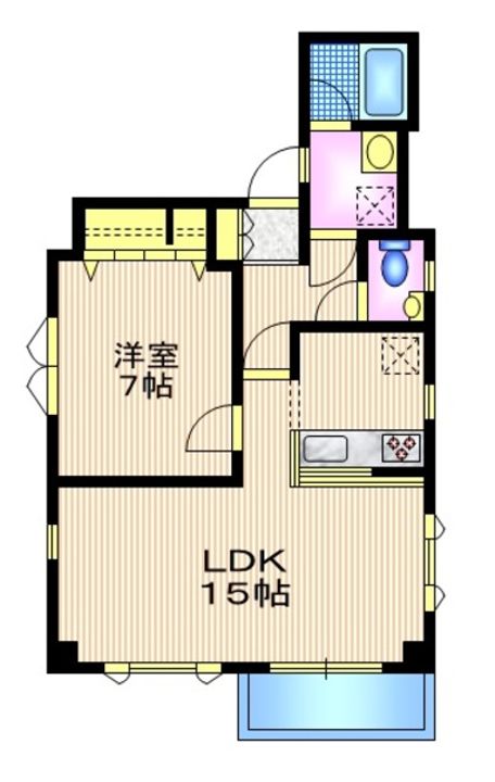 東京都港区元麻布3(マンション)の賃貸物件の間取り