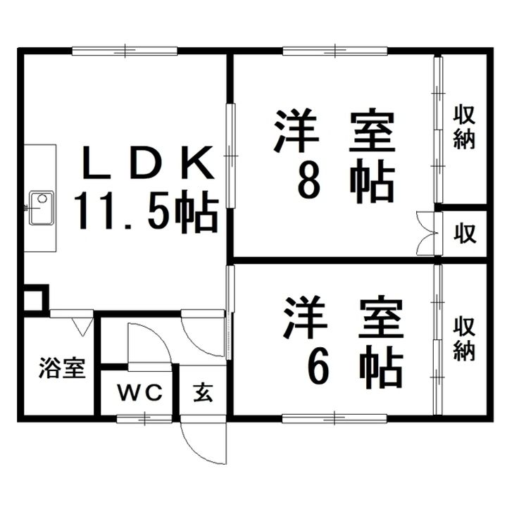 望洋ハイツの間取り