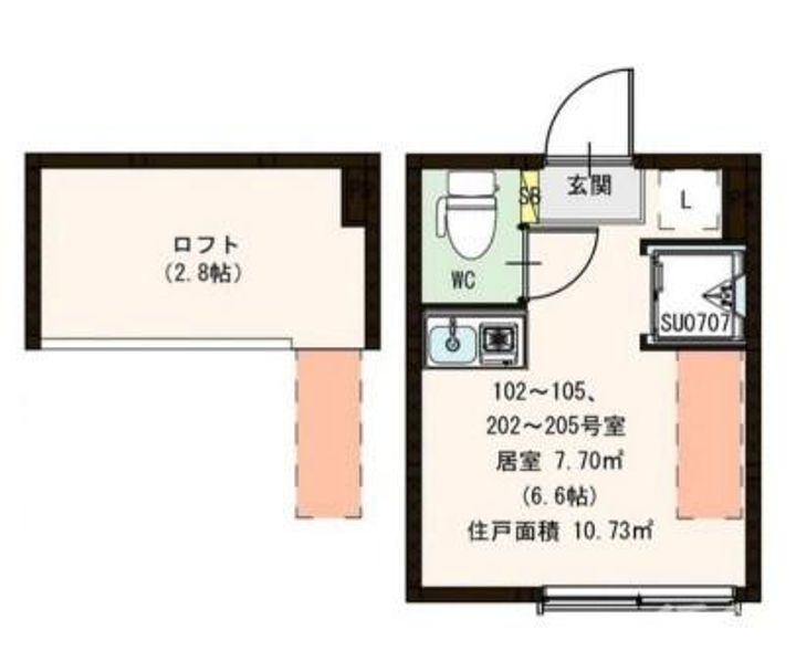 東京都北区豊島8(アパート)の賃貸物件の間取り
