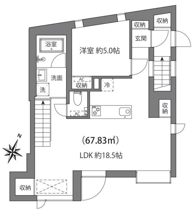 ルクール市ヶ谷払方町の間取り
