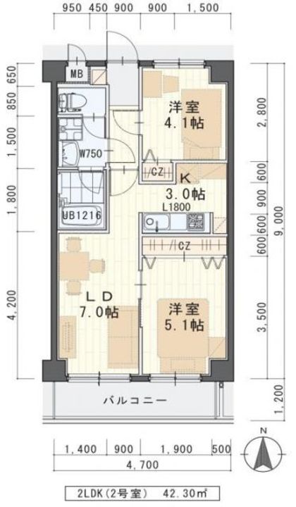 フロラシオンの間取り