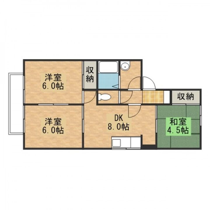 セジュール新谷Bの間取り