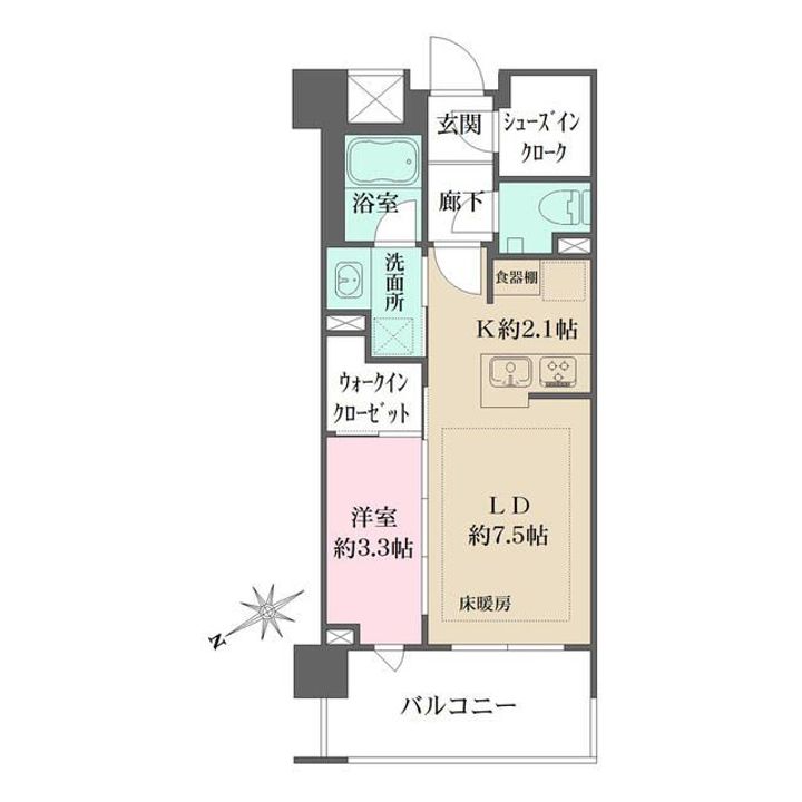 東京都渋谷区笹塚3(マンション)の賃貸物件の間取り