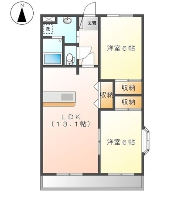 愛知県名古屋市緑区東神の倉1(アパート)の賃貸物件の間取り