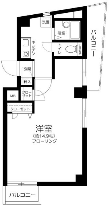 東京都江戸川区篠崎町1の賃貸マンションの間取り