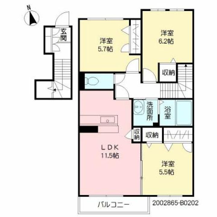 Recott辛島 弐番館の間取り
