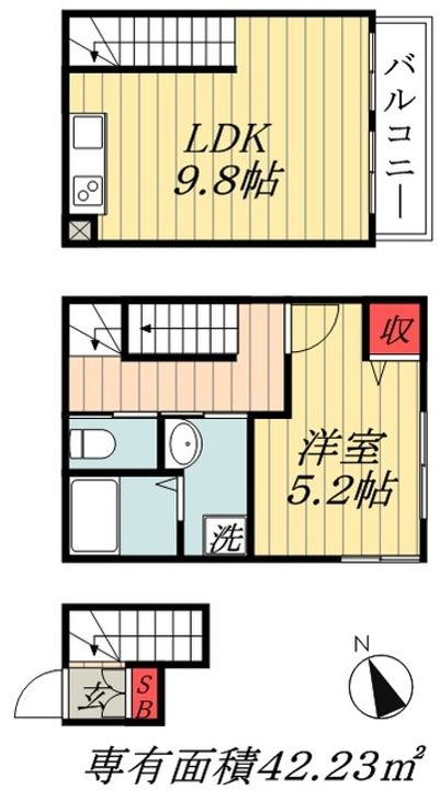 千葉県市川市市川2(マンション)の賃貸物件の間取り