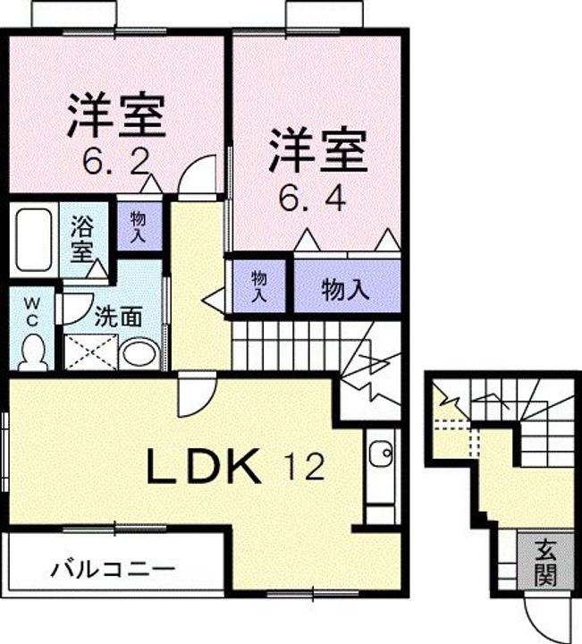 プチ グレーヌAの間取り