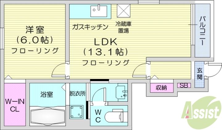ビューフォレスタAの間取り