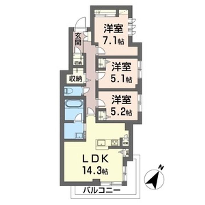 プレヴナンス東町IIの間取り