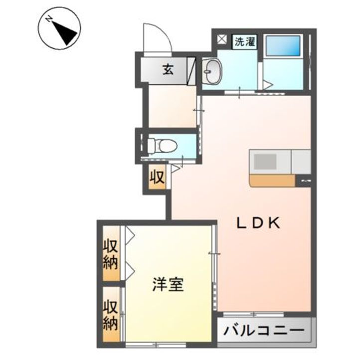 福島県本宮市本宮字反町(アパート)の賃貸物件の間取り