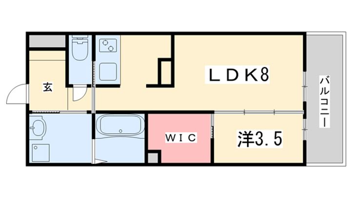 京都府京都市左京区田中里ノ内町(アパート)の賃貸物件の間取り