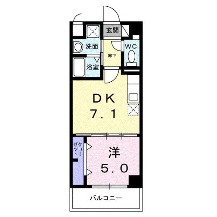 沖縄県那覇市楚辺2(マンション)の賃貸物件の間取り