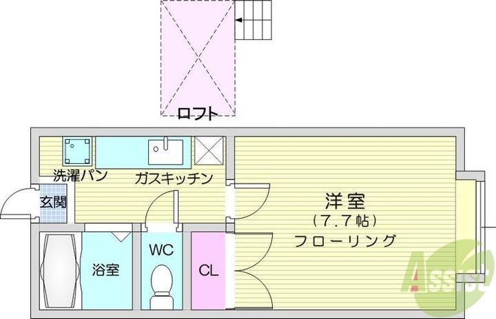 ホワイトキャッスル郡山ビレジB棟の間取り