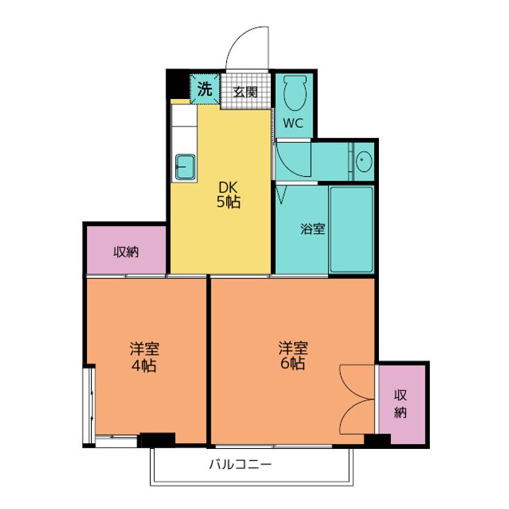 東京都大田区本羽田1(マンション)の賃貸物件の間取り