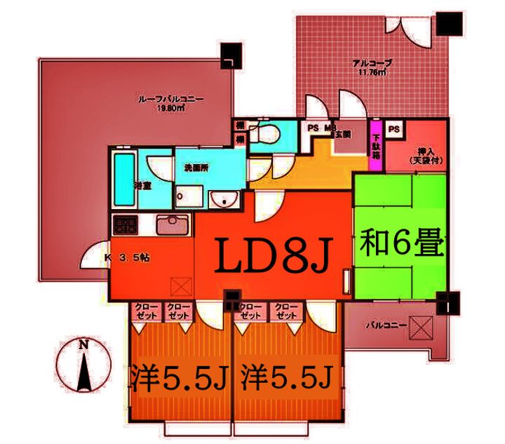 ライオンズマンション新川崎南の間取り