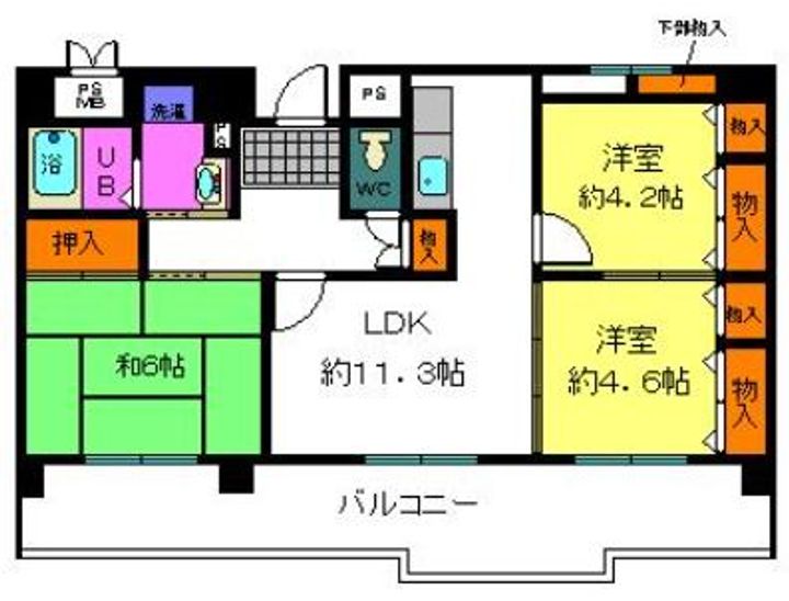 ポルト泉大津の間取り