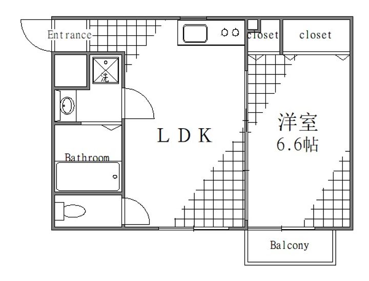 東京都江東区亀戸5(アパート)の賃貸物件の間取り