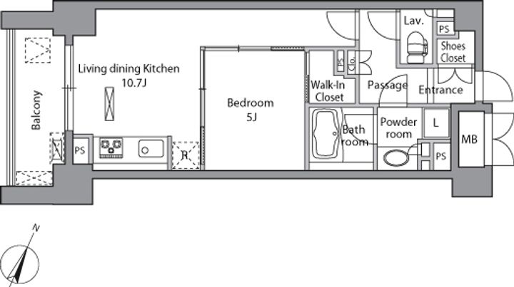 東京都千代田区神田三崎町3(マンション)の賃貸物件の間取り