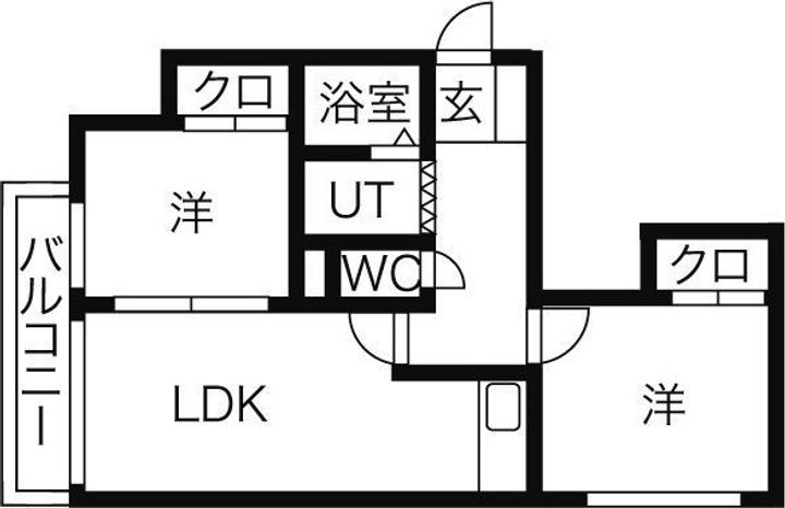 北海道札幌市東区北二十五条東18(マンション)の賃貸物件の間取り