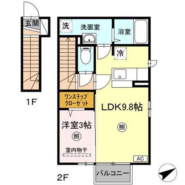 福島県福島市蓬莱町8(アパート)の賃貸物件の間取り
