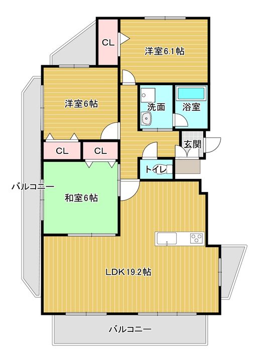 ファミリールFの間取り