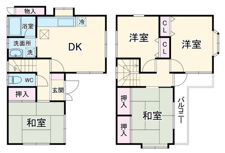 千葉県船橋市行田1(一戸建)の賃貸物件の間取り