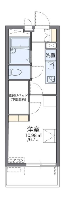 大阪府大阪市中央区十二軒町(マンション)の賃貸物件の間取り
