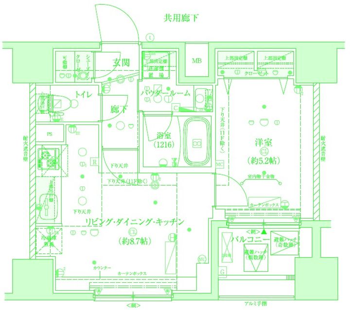 神奈川県横浜市南区真金町1(マンション)の賃貸物件の間取り