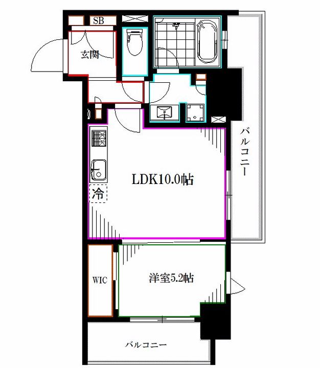東京都杉並区高円寺北2(マンション)の賃貸物件の間取り