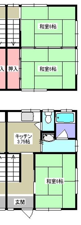 宮城県宮城郡松島町高城字西柳(一戸建)の賃貸物件の間取り