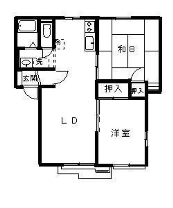 埼玉県深谷市東方(アパート)の賃貸物件の間取り