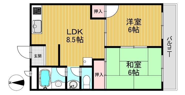 ロイヤルハイツ藤田の間取り