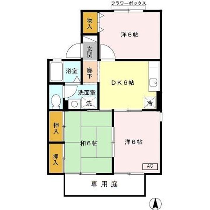 ヴィラージュAの間取り