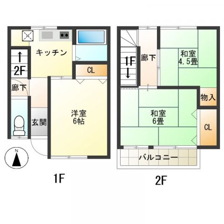 今井アパートBの間取り
