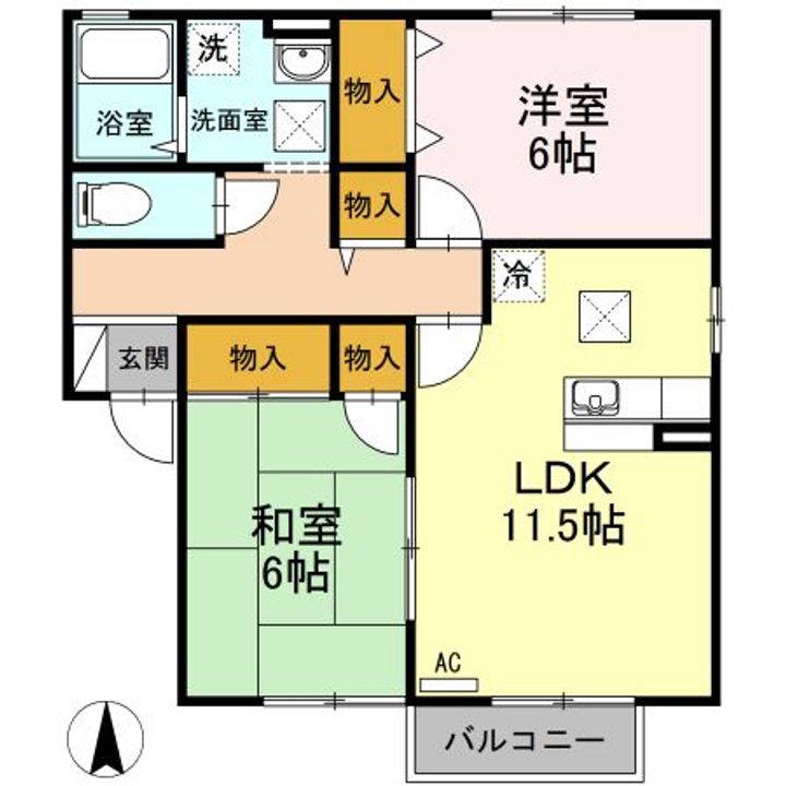 パティオ I棟の間取り