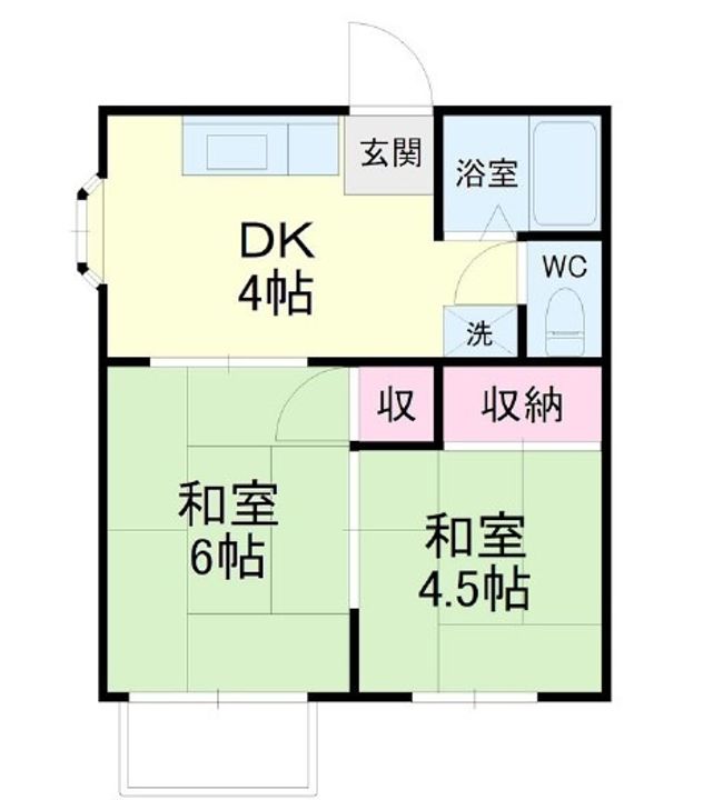 静岡県浜松市中央区和合町(アパート)の賃貸物件の間取り