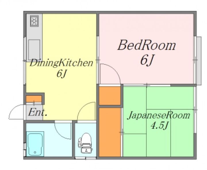 広島県広島市佐伯区利松1(アパート)の賃貸物件の間取り