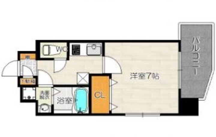 福岡県福岡市中央区赤坂3(マンション)の賃貸物件の間取り