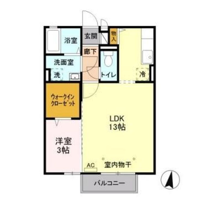 長野県長野市大字川合新田(アパート)の賃貸物件の間取り