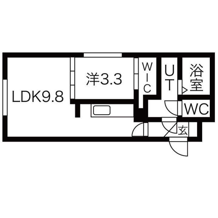 北海道札幌市中央区南十二条西9(マンション)の賃貸物件の間取り