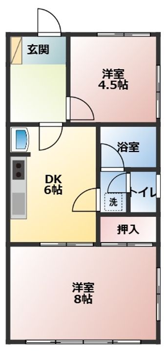 ベルヴューA館の間取り